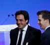 Harold Hauzy a longtemps conseillé Manuel Valls.
Le conseiller du Premier ministre français Manuel Valls, Harold Hauzy, et le conseiller du président François Hollande, Gaspard Gantzer, lors d'une conférence de presse à l'issue du conseil des ministres hebdomadaire pour présenter le nouveau projet de loi pour la croissance et l'activité, au Palais de l'Élysée à Paris, France, le 10 décembre 2014. Photo Pool Denis Allard/ABACAPRESS.COM