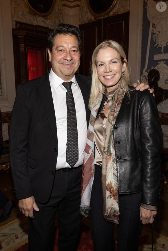Exclusif -  Laurent Gerra, guest - Laurent Gerra reçoit la légion d’honneur de la part du grand chancelier F. Lecointre en présence de la première dame, B. Macron au Palais de la Légion d'honneur à Paris le 29 septembre 2025. © Cyril Moreau/Bestimage