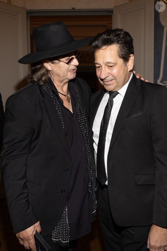 Exclusif - Marc Veyrat, Laurent Gerra - Laurent Gerra reçoit la légion d’honneur de la part du grand chancelier F. Lecointre en présence de la première dame, B. Macron au Palais de la Légion d'honneur à Paris le 29 septembre 2025. © Cyril Moreau/Bestimage