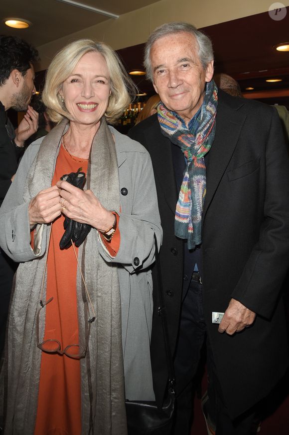 Exclusif - Alain Doutey et sa femme Arielle Sémenoff - Générale de la pièce "Douce Amère" au théâtre des Bouffes-Parisiens à Paris le 26 mars 2018. © Coadic Guirec/Bestimage