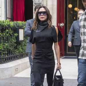 29 September 2024 : David et Victoria Beckham quittent leur hôtel à Paris. GOFF INF / BESTIMAGE