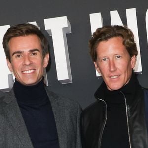 Jean-Baptiste Marteau et son compagnon Jean de Reynal - Avant-première du film "Un parfait inconnu" au Grand Rex à Paris le 15 janvier 2025. © Coadic Guirec/Bestimage