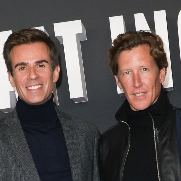 Jean-Baptiste Marteau et son compagnon Jean de Reynal - Avant-première du film "Un parfait inconnu" au Grand Rex à Paris le 15 janvier 2025. © Coadic Guirec/Bestimage