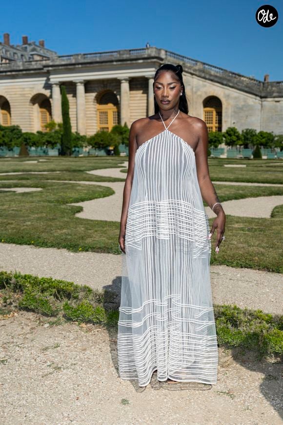 Aya Nakamura au photocall du défilé Jacquemus de la mode homme Printemps/Été 2026 dans le cadre de la Fashion Week de Paris dans les jardins de l’Orangerie à Versailles, France, le 29, 2025. © Olivier Borde/Bestimage
