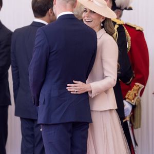 Le prince William, prince de Galles et Kate Middleton, princesse de Galles lors de la visite des Macron le 8 juillet 2025. Photo par Dana Press / Bestimage
