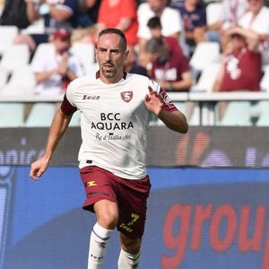 Franck Ribéry fait sa première apparition sous le maillot de la Salernitana lors du match de Serie A l'opposant au Torino au stade Olympique de Turin, Italie, le 12 septembre 2021. © Reporter Torino/LPS/Zuma Press/Bestimage