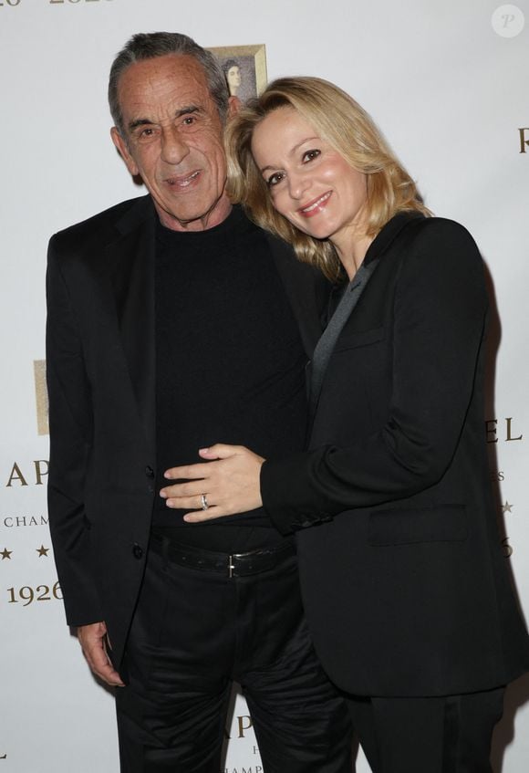 Exclusif - Thierry Ardisson et  sa femme Audrey Crespo-Mara - Défilé rétrospectif Nathalie Garçon à l'occasion de ses 35 ans de sa marque lors d'une closing party à l'hôtel Raphael à Paris le 19 novembre 2024.
 © Coadic Guirec/Bestimage