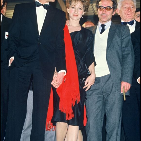 Archives - Nathalie Baye, Johnny Hallyday et Jean-Luc Godard.