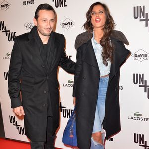 Malika Ménard et son compagnon Michaël Cohen - Avant première du film "Un + Une" de Claude Lelouch à l'UGC Normandie à Paris le 23 novembre 2015.  
Crédit : VEEREN / BESTIMAGE