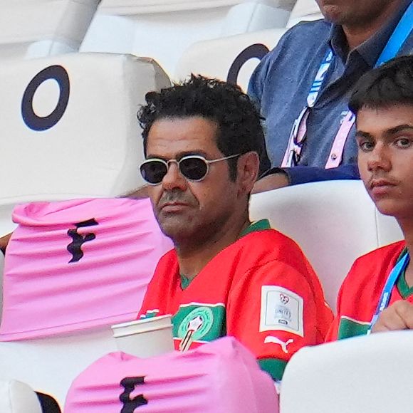 Jamel Debbouze et son fils Léon assistent à la demi-finale de football entre le Maroc et l'Espagne (1-2) lors des Jeux Olympiques de Paris 2024 (JO) le 5 aout 2024.

Norbert Scanella / Panoramic / Bestimage