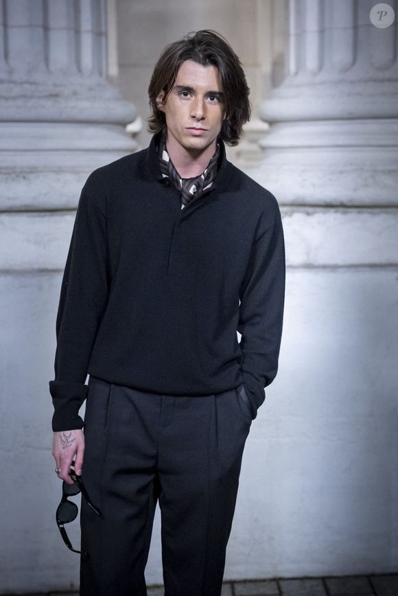 Georgie Farmer - Photocall du défilé Saint Laurent  "Collection Masculine Prêt-à-Porter Automne/Hiver 2025-2026" lors de la Fashion Week de Paris (PFW) le 28 janvier 2025 © Olivier Borde /Bestimage
