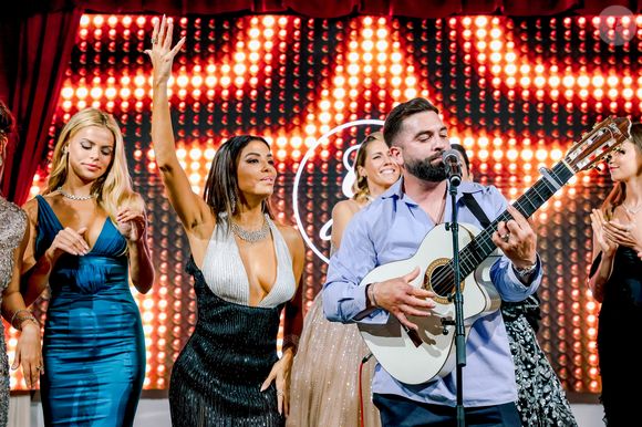Eva Longoria et Kendji Girac lors du XIV Global Gift Gala Cannes 2026, le 20 mai 2026, à Cannes, France. © Europa Press/Bestimage