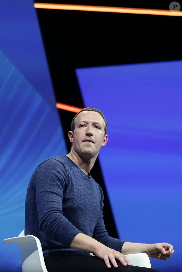 Mark Zuckerberg, président-directeur général de Facebook lors du salon VivaTech 2018 (Viva Technologie) au parc des expositions de la Porte de Versailles à Paris, France, le 24 mai 2018. Viva Technology tiendra son édition 2018 les 24, 25 et 26 mai. © Stéphane Lemouton/Bestimage
