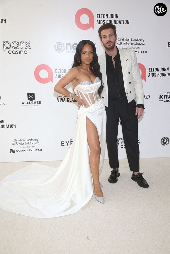 Christina Milian et Matt Pokora lors de la 30e soirée annuelle organisée par la Fondation Elton John contre le sida pour suivre la cérémonie des Oscars, à Los Angeles, Californie, États-Unis, le 27 mars 2022. Photo : Fayes Vision/Startraks/Abaca