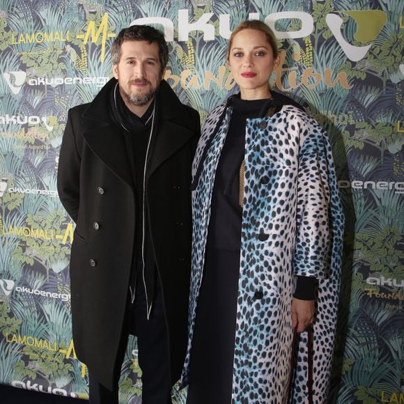 Exclusif - Guillaume Canet et sa compagne Marion Cotillard - Dîner de gala de la fondation Akuo suivi d’un concert privé de M.Chedid avec le collectif Lamomali au cabaret Lido, à Paris, France, le 17 janvier 2018. © Denis Guignebourg/Bestimage