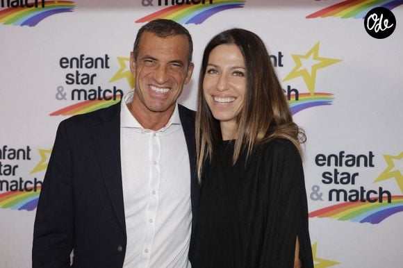 Christophe Pinna et son épouse lors de la soirée Gala Enfant Star & Match à Nice, France, le 14 novembre 2021. Photo par JLPPA/ABACAPRESS.COM