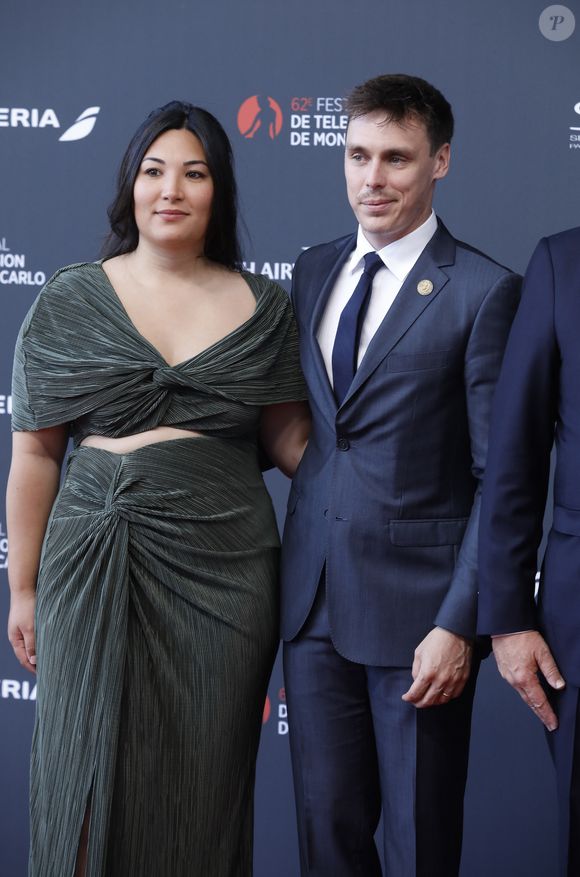 Louis Ducruet et sa femme Marie sur le tapis rouge du photocall de la cérémonie d'ouverture du 62ème Festival de Télévision de Monte-Carlo, à Monaco, le 16 juin 2023. © Denis Guignebourg/BestImage