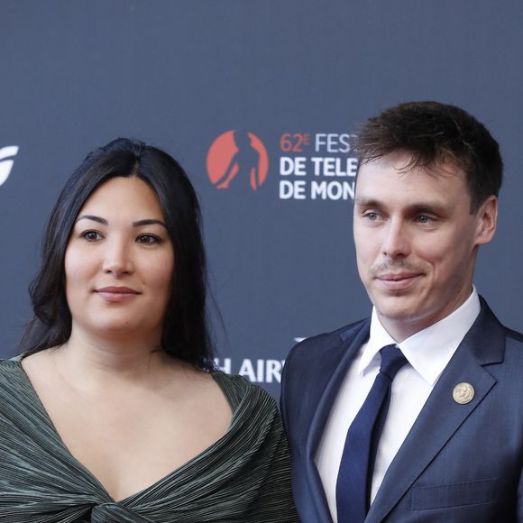 Louis Ducruet et sa femme Marie sur le tapis rouge du photocall de la cérémonie d'ouverture du 62ème Festival de Télévision de Monte-Carlo, à Monaco, le 16 juin 2023. © Denis Guignebourg/BestImage