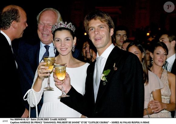 Mariage du prince Emmanuel Philibert de Savoie et de Clotilde Courau au Palais Ruspoli à Rome, septembre 2023.