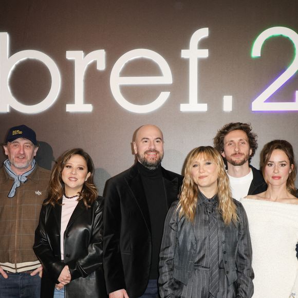 Harry Tordjman, Jean-Paul Rouve, Laue Felpin, Kyan Khojandi, Bruno Muschio, Bérangère Krief, Alice David et Baptiste Lecaplain - Avant-première de la série Disney+ "bref.2" au cinéma le Grand Rex à Paris le 10 février 2025. © Coadic Guirec/Bestimage