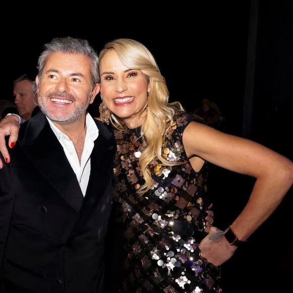 Exclusif - Jéröme Anthony, Elodie Gossuin en backstage du concert du gala de Noël de l'association Tout le monde contre le cancer fête ses 20 ans diffusé le 24 décembre sur M6 à l'Adidas Aren Porte de la Chapelle à Paris, France, le 4 décembre 2025. © Jack Tribeca/Bestimage