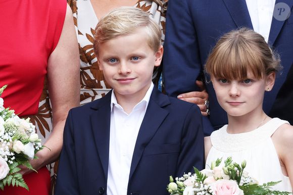 No Tabloïds - Traditionnel Pique Nique des Monégasques "U Cavagnetu" dans le Parc princesse Antoinette, en présence du prince et de la princesse de Monaco accompagnés par leurs enfants le prince Jacques de Monaco, marquis des Baux, et La princesse Gabriella de Monaco, comtesse de Carladès, à Monaco, le 7 septembre 2024. © Jean-Charles Vinaj/Pool Monaco/Bestimage