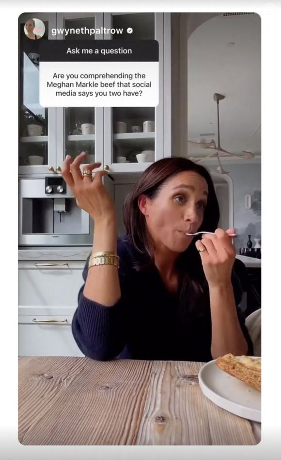 Crédit : Gwyneth Paltrow/Instagram  2025 - Meghan Markle et Gwyneth Paltrow ont jeté un froid sur une prétendue querelle en jouant ensemble dans une vidéo humoristique. (JLPPA / Bestimage).