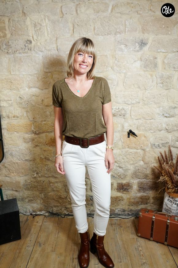 Mélanie Page lors du lancement du 3ème livre de Juliette Tresanini "Les 40 sont cuites ?" à l'atelier Rachel Klein Paris le 6 mai 2025.

© Anne-Sophie Guebey / Bestimage