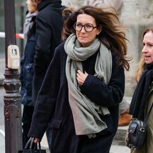 Anne-Claire Coudray - Sortie des obsèques de C.Laborde  en l’église Saint-Roch à Paris, le 6 février 2025. Décédée le 28 janvier 2025 à l'âge de 73 ans, l'ancienne présentatrice météo de TF1 (1988 - 2017) était atteinte de la maladie neurodégénérative à corps de Lewy. 
© Jacovides - Moreau / Bestimag