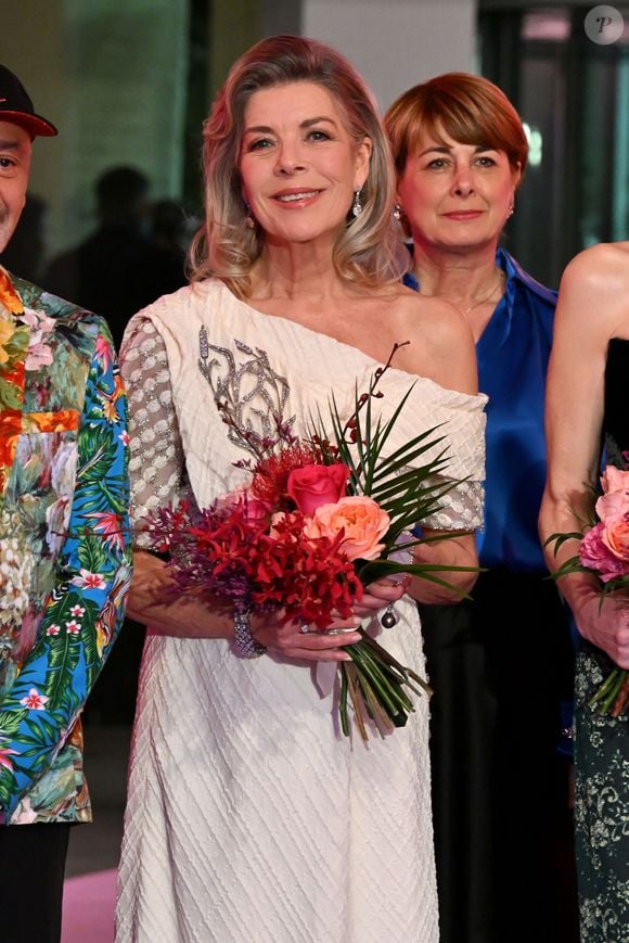 La princesse Caroline de Hanovre durant la 69ème édition du Bal de la Rose dans la Salle des Étoiles du Sporting Monte-Carlo à Monaco, le 29 mars 2025.
 © Bruno Bebert / Pool Monaco / Bestimage
