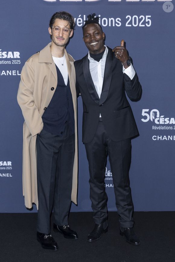 Pierre Niney et Abou Sangare - Photocall de la soirée "Cesar Révélations 2025" au Trianon à Paris le 20 janvier 2025.

© Olivier Borde / Bestimage