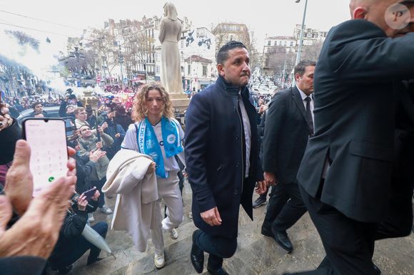 Olivia Courbis (fille de R.Courbis) - Obsèques de Rolland Courbis en l'église des Réformés à Marseille, France, le 17 janvier 2026. © Franz Chavaroche/Bestimage