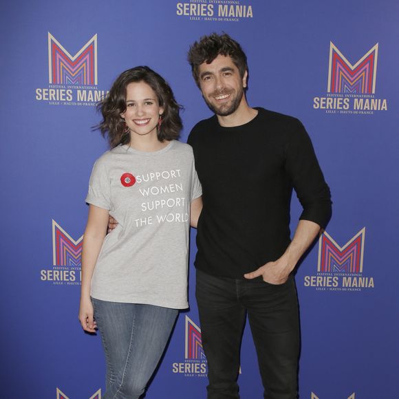 Lucie Lucas , Agustin Galiana de la série "Clem" - 10ème édition du Festival Series Mania à Lille, le 24 mars 2019. © Christophe Aubert via Bestimage