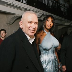 Jean-Paul Gaultier, Aya Nakamura (bijoux Messika)  - Les célébrités au défilé Jean-Paul Gaultier "Collection Haute Couture Printemps/Eté 2025" lors de la Fashion Week de Paris (PFW), le 29 janvier 2025
© Sam Delpech / Bestimage