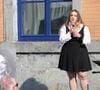 Laquelle a pris la parole lors de la cérémonie.
Milla Savarese, la fille unique d'E.Dequenne - 300 personnes réunies pour rendre hommage à Emilie Dequenne dans sa ville de Chièvres (Belgique), le 9 avril 2025, quelques semaines après son décès prématuré, survenu le 16 mars 2025. © Photonews / Bestimage