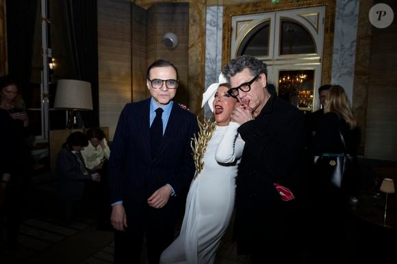 Bertrand Burgalat, Hélène in Paris, Marc Lavoine - Hélène in Paris présente son nouvel album à l'Hôtel de Crillon, A Rosewood Hotel à Paris le 4 février 2025.

© Jack Tribeca / Bestimage