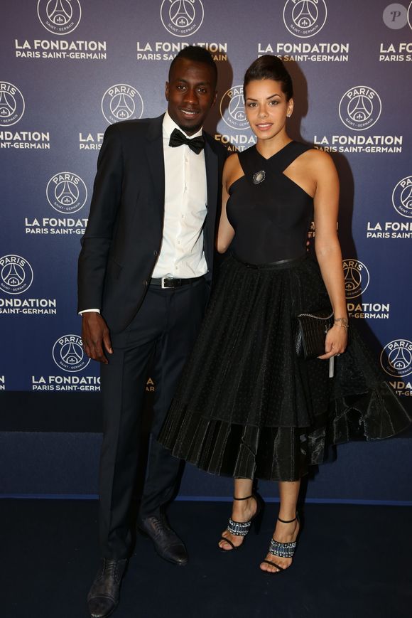 Exclusif - Blaise Matuidi et sa fiançée Isabelle Malice - Dîner de gala au profit de la Fondation PSG au Parc des Princes à Paris le 16 mai 2017.  Rachid Bellak/Bestimage