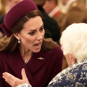 Catherine (Kate) Middleton, princesse de Galles, - Les membres de la famille royale britannique assistent à la célébration du 80ème anniversaire de la fin de la Seconde guerre mondiale (VE80 Tea Party) au palais de Buckingham, à Londres, au Royaume-Uni, le 5 mai 2025. © Jordan Pettitt/WPA-Pool/Bestimage