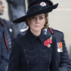 Catherine Kate Middleton, princesse de Galles, assiste à la cérémonie du souvenir de l'Armistice, au National Memorial Arboretum, à Burton-on-Trent, dans l'East Staffordshire. Photo par Julien Burton / Bestimage