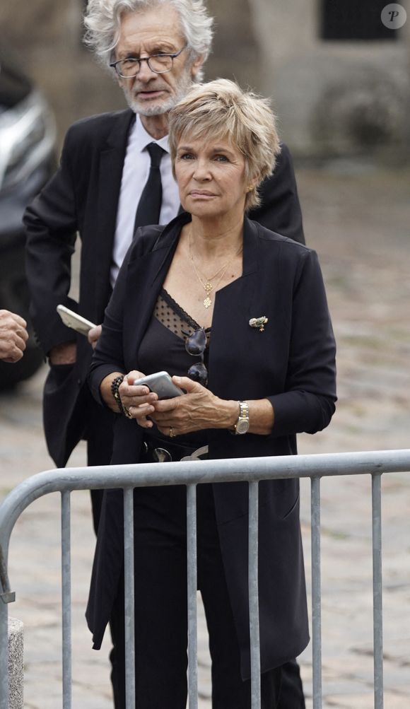 Veronique Jannot après les funérailles de Jean-Paul Belmondo à l'église Saint-Germain-Des-Pres à Paris, France, le 10 septembre 2021. Le célèbre acteur français Jean-Paul Belmondo est décédé lundi 6 septembre à 88 ans. Photo by ABACAPRESS.COM