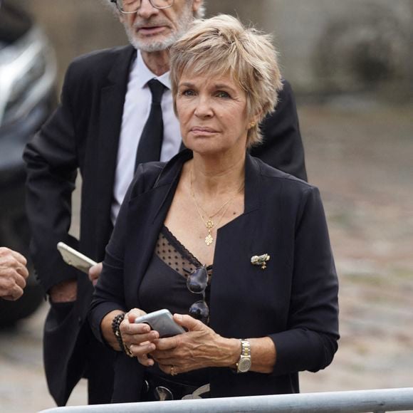 Veronique Jannot après les funérailles de Jean-Paul Belmondo à l'église Saint-Germain-Des-Pres à Paris, France, le 10 septembre 2021. Le célèbre acteur français Jean-Paul Belmondo est décédé lundi 6 septembre à 88 ans. Photo by ABACAPRESS.COM