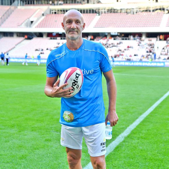 Fabien Barthez - Match des Légendes, la rencontre qui mêle le football et le rugby au profit de l'association de P. Olmeta (ancien gardien de but et co-fondateur de l'association), "Un sourire, un espoir pour la vie" s'est déroulé à Nice à l'Allianz Riviera, le 26 septembre 2022. © Bruno Bebert/Bestimage