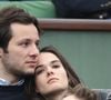 ... mais aussi le coeur de Catherine Robert Vianney et sa compagne Catherine Robert qui est sa violoncelliste, dans les tribunes de la finale homme des internationaux de France de Roland Garros à Paris le 5 juin 2016. © Moreau-Jacovides / Bestimage