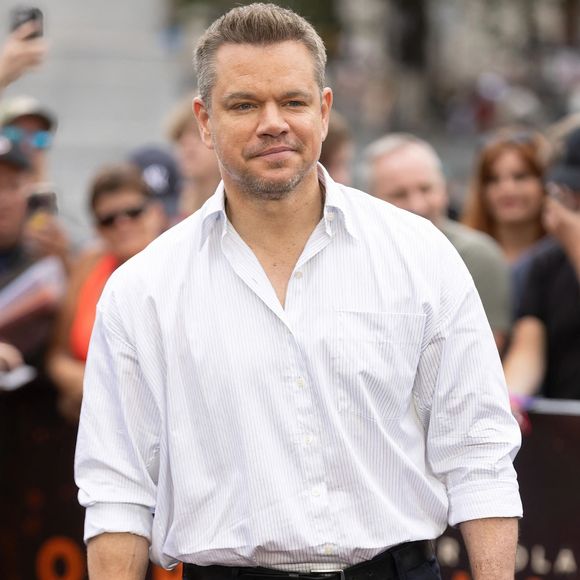 Matt Damon lors du photocall du film Oppenheimer à Trafalgar Square, à Londres, au Royaume-Uni.
Backgrid UK/ Bestimage