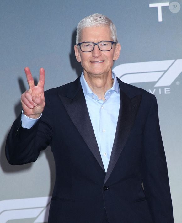 Tim Cook à la première mondiale de 'F1' d'Apple Original Films & Warner Bros. Pictures à Times Square à New York City, le 16 juin 2025. ©Steven Bergman/AFF/ABACAPRESS.COM