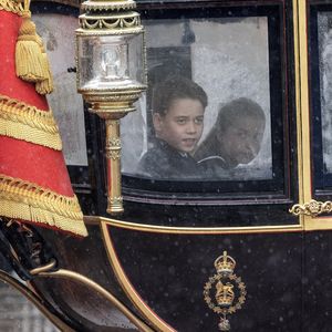 Le prince George et la princesse Charlotte lors de la cérémonie des couleurs à Londres, le 15 juin 2024.