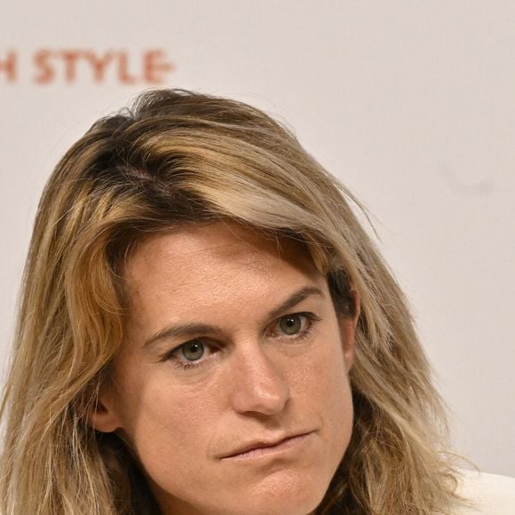 Amélie Mauresmo en conférence de presse lors des Internationaux de France de tennis de Roland Garros le 9 juin 2024. Chryslene Caillaud / Panoramic / Bestimage