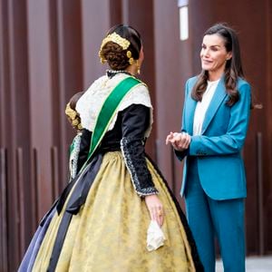 Letizia d'Espagne préside l'événement organisé pour marquer la Journée mondiale des maladies rares à l'Auditorium et au Centre des congrès de Castellon à Castellón de la Plana, Espagne, le 3 mars 2026. 

Photo : Dana Press / Bestimage