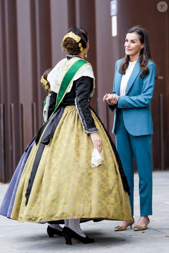 Letizia d'Espagne préside l'événement organisé pour marquer la Journée mondiale des maladies rares à l'Auditorium et au Centre des congrès de Castellon à Castellón de la Plana, Espagne, le 3 mars 2026. 

Photo : Dana Press / Bestimage
