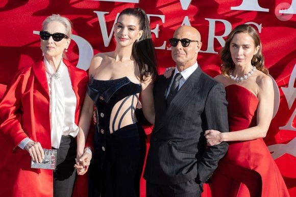 Ses looks continuent d’influencer la pop culture et la seconde main.


Meryl Streep, Anne Hathaway, Stanley Tucci et Emily Blunt lors de la première européenne du film "Le diable s'habille en Prada 2" qui a eu lieu le 22 avril 2026 au cinéma Cineworld Leicester Square à Londres, Angleterre, Royaume-Uni.

STARMAX / BESTIMAGE
